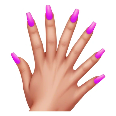 cyberpunk style neon 
manicure with long nails shows fak sticker