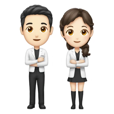 cafe staff with 앞치마, professional, baristar sticker