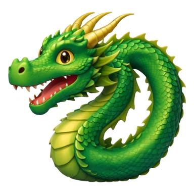 D shaped dragan emoj sticker