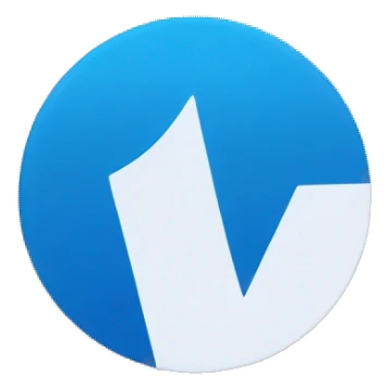 Blue circle with a white tick in it sticker