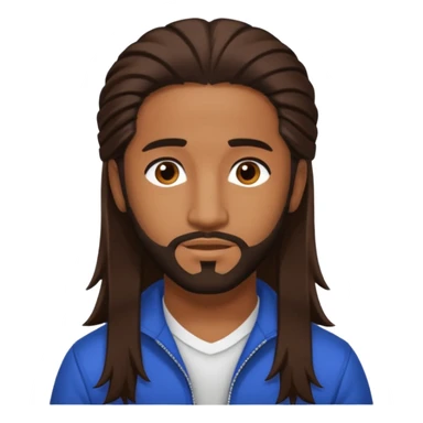 Omarion with long dark brown hair sticker