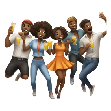 Partying at the Club sticker