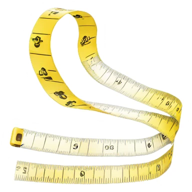 white measuring tape sticker
