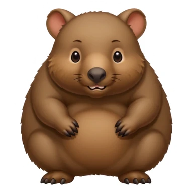 Wombat behind sticker
