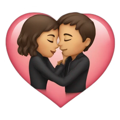 Love with kiss sticker