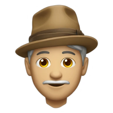 Chat avec chapeau sticker