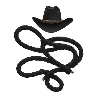 cowboy lasso black sticker