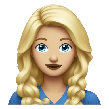 Blonde woman, blue eyes, playing uno sticker