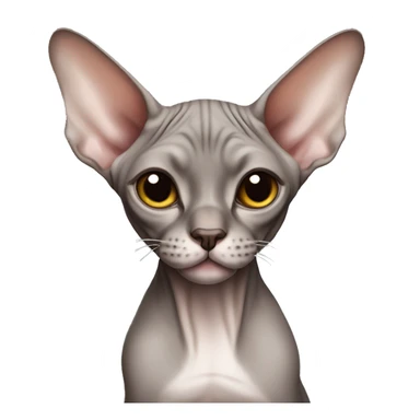 Sphynx cat dark brown and gray  sticker