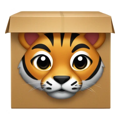 a box with TONI written on it, in the box there is a INSIDE Tiger 
 sticker