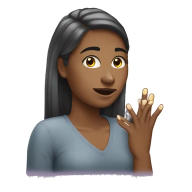 personne qui se ronge les ongles  sticker