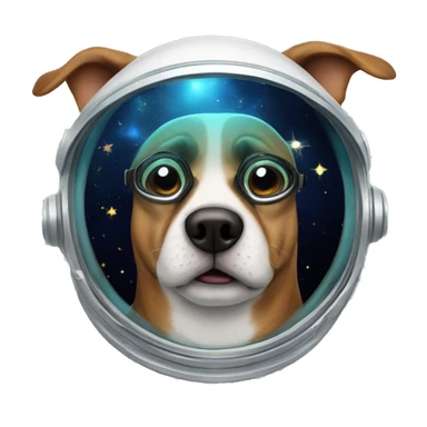 Dog in space with glasess sticker