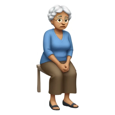 Grandma having pain in back sticker