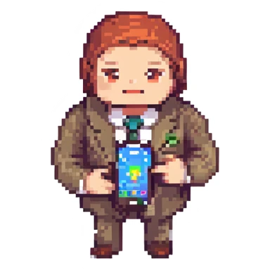 a boss with a smartphone sticker