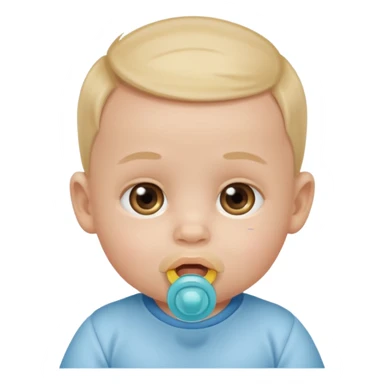 baby boy face with dummy sticker