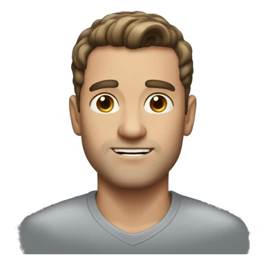 Handsome man with widows peak  sticker