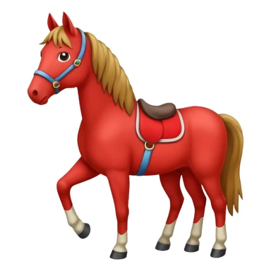 horse with red shirt sticker