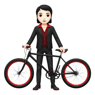 vampire stand with bicycle. sticker