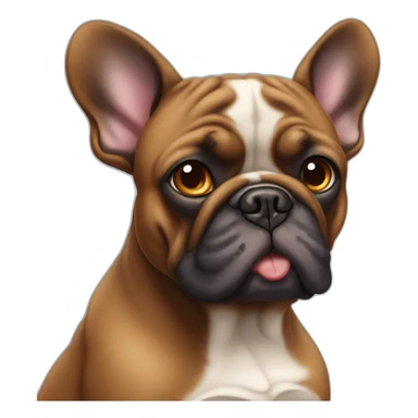 Bouledogue français brun avec yeux bleus sticker