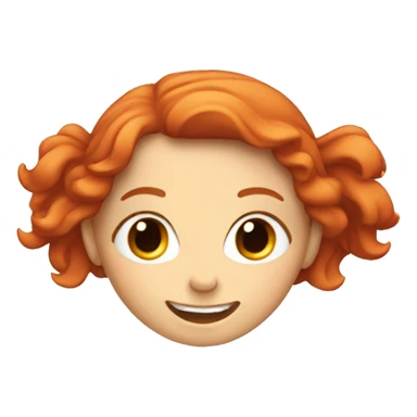 smiling red head girl in car interior sticker