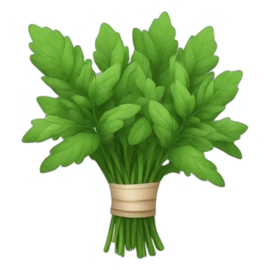 bouquet of green herbs sticker
