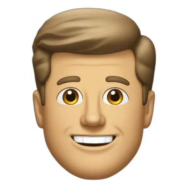 smiling John Fitzgerald Kennedy face sticker