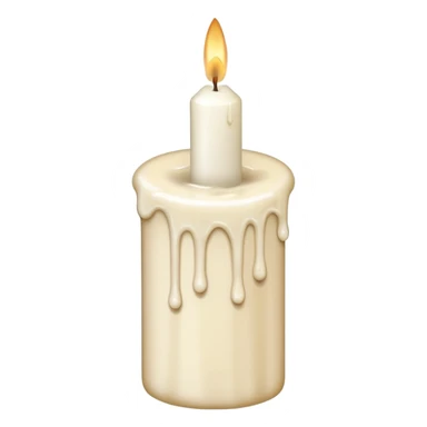 Thin and long Leaning Candle dripping wax as if someone is holding it sticker