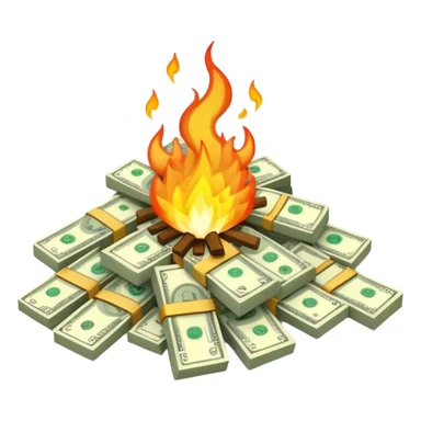 money burning sticker