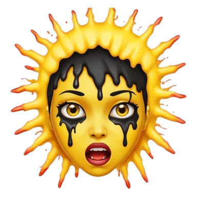 exploiding head yellow woman sticker