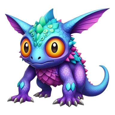 Randomly-colored colorful Fakémon-creature sticker