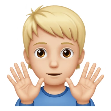 A kid with a little Mark above his head saying six seven with hands with six seven sticker