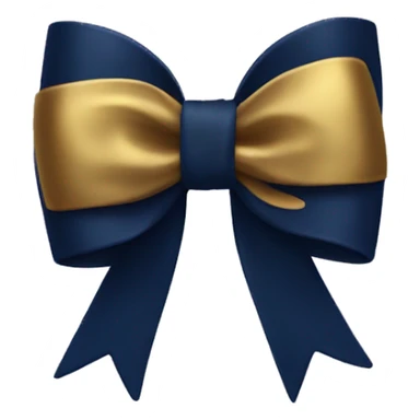 Navy blue and dark gold bow sticker