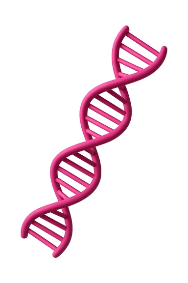 DNA 3D MAGENTA FLUTTUA IN ARIA sticker