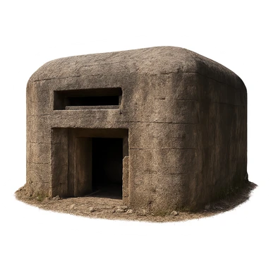 A realistic bunker with detailed textures and a rugged appearance. sticker
