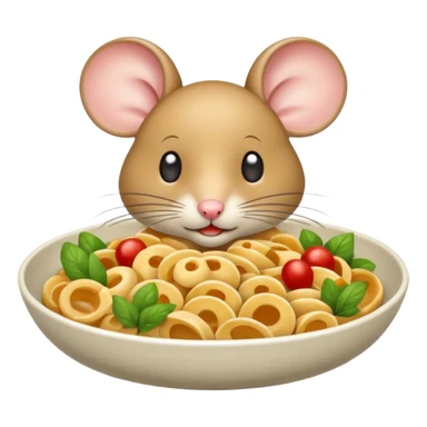 Mouse fertada dish of food sticker