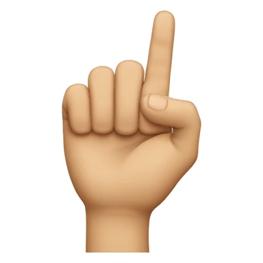 Hand with index finger raised sticker