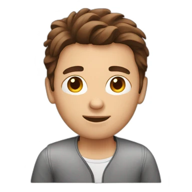 brown hair guy with laptop sticker