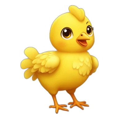 yellow cute chicken sticker