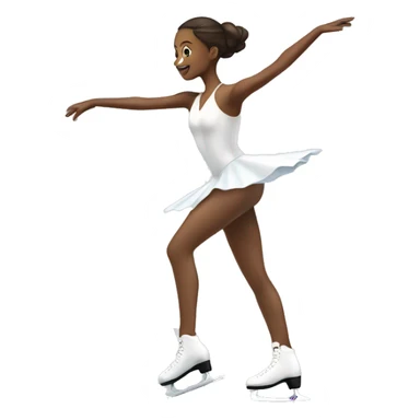 Female figure skater doing a layback spin sticker