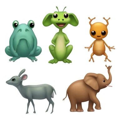 Kancil katak gajah semut sticker