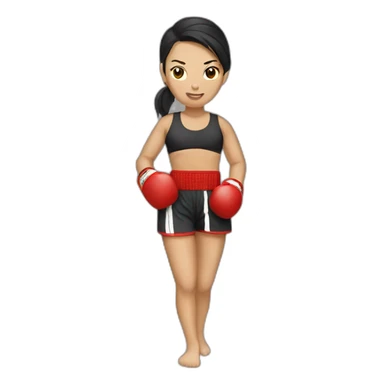 muay thai female sticker