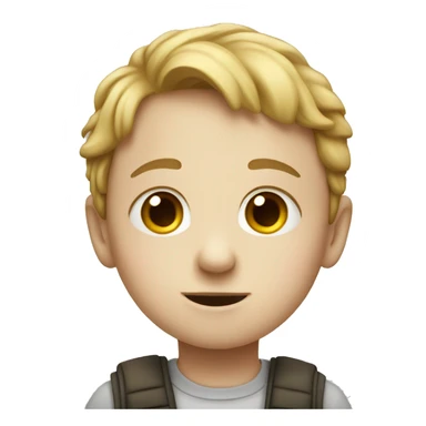 a white child with a big nose sticker