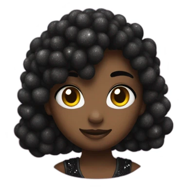 black heart sparkle sticker