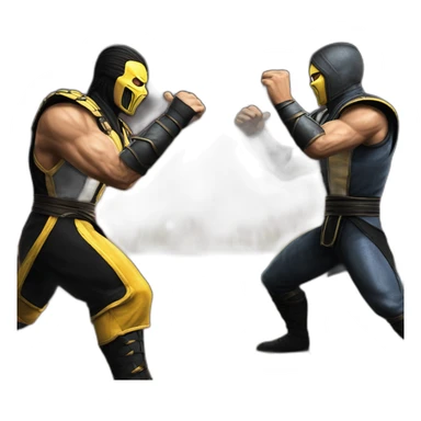 mortal kombat 2 battle between two people sticker