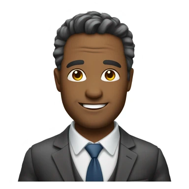 i want an emojis of a peson that he is like a solopreneur man in his 40 years old with non professiona suit and he looks happy  sticker