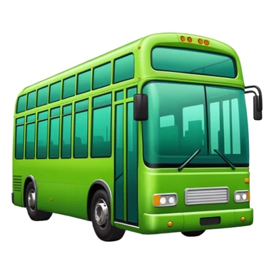 bright green city bus facing right sticker