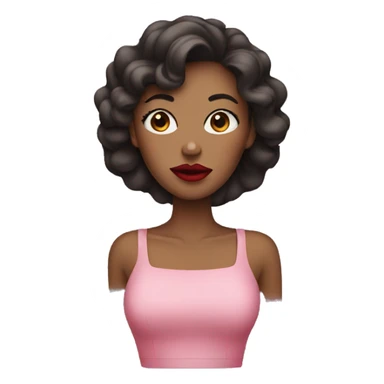 woman with big lipstick sticker