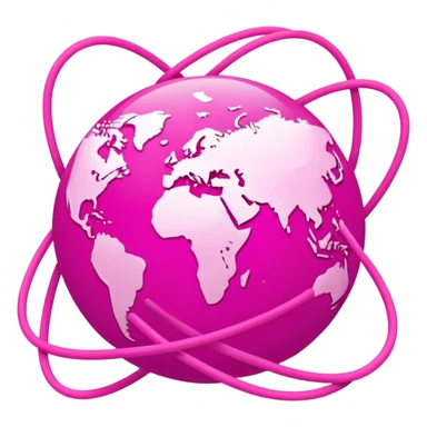 pink world wide web icon sticker