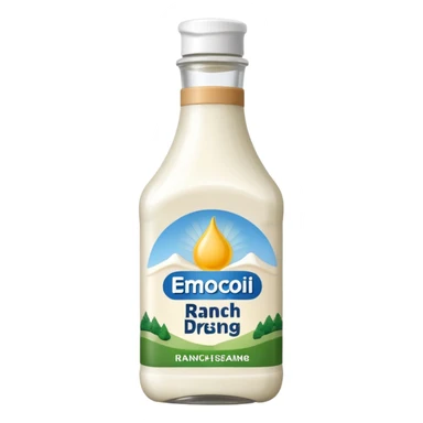 Bottle of ranch dressing sticker