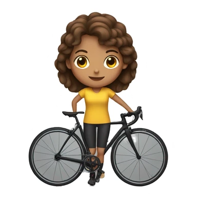 a brown hair girl on her gravel bike sticker